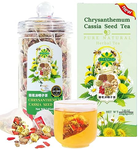SIFANGDA Chrysantheme Kassia Samen Tee Kräutertee 菊花决明子茶 Chrysanthemum Cassia Seeds Tea Rein natürliche Blütentee (200g(8g×25P)