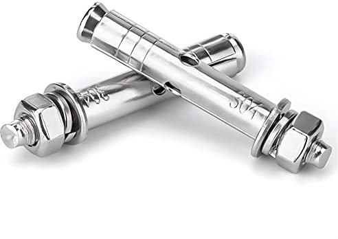 BUNGAA Ankerbolzen, Ösenhaken M6 M8 M10 M12 M14 M16 Expansionsbolzen 304 Edelstahl 6 mm 8 mm 10 mm 12 mm 14 mm 16 mm x 50 65 120 200 mm Hülse Anker-Stellschraube Ösenschrauben (Size : M20x200mm 1pc)