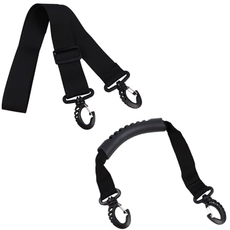 Happyyami Verstellbare Skischuh Tragegurte in Schwarz aus Nylon 2 Stück Tragbar und Leicht für Outdoor Skifahren Passend für Ski und Snowboardschuhe