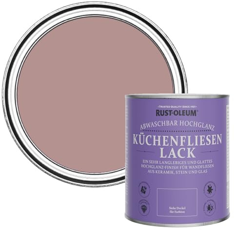 Rust-Oleum abwaschbare Küchenfliesenlack in rosa mit Hochglanz Finish - Herzenssache 750ML