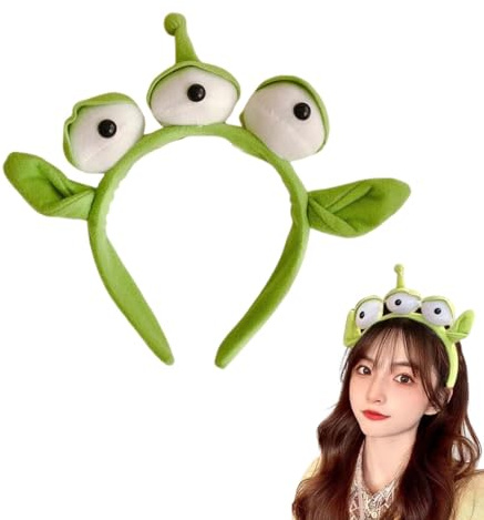 Dinghaole Plüsch Dreiäugiges Stirnband, lustige Anime Haarnadel für Make-up & Gesichtswäsche, niedliche Augen Stirnband Haarnadel, lustige Anime Foto Kopfbedeckung für Make-up