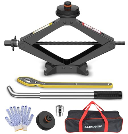 Wagenheber-Set für Tesla Model Y Model 3, Scherenwagenheber für Auto Tesla Model Y/3/S/X, Reifenwechsel-Set mit Radschlüssel, Reifenreparaturwerkzeug-Zubehör, Reifenheber für Tesla-Fahrzeuge.