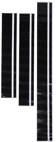 3PCS Long Stripe Vinyl Car Hood Sticker - Roof, Hood, Bumper Decals - Black Racing Sports Decals for Universal Car, Truck