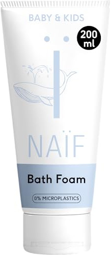 Naïf Bain Moussant Nourrissant pour Enfant – Bain Moussant à l'Huile de Graines de Coton – Naturel, Vegan, Sans SLES, Parabènes ni Microplastiques – 200 ml