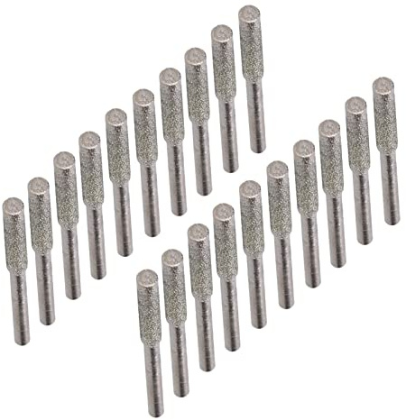 20pcs Chainsaw Sharpener Burr Grinding Head Rotary File Sharpening Tool Set (4.8mm)