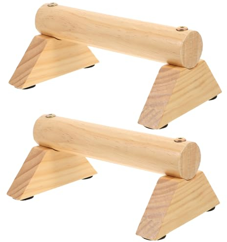 WHAMVOX Handstand Fitness 1 Satz Bauchtrainingsplatte Fitnessgeräte Holz Bauchtrainer Liegestützstangen