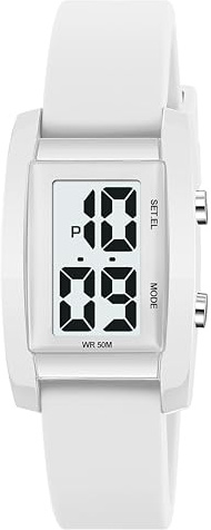 findtime Reloj digital unisex resistente al agua, deportivo, fácil de leer, colorido, reloj de pulsera para hombre y mujer, rectangular, simple, estilo único, para mujeres, niños y niñas