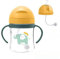 Sippy Cup for Toddlers for 6 Months, Baby Bottle with Straw and Lid, Weighted Straw Sippy Cups, Non-Spill, BPA Free Toddler Water Bottle Leakproof [250ml Yellow]