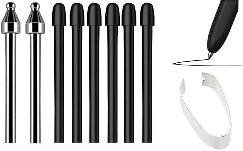 No Worn Out Titanium Alloy Metal Samsung Galaxy Tab S10 Ultra Spen Tips Replacement Nibs for Samsung Galaxy Tab S10 Ultra S9 S8 S7 Tab Ultra S24 S23 S22 Note 9 8 Pen King Write Digital Pen Fine Tip