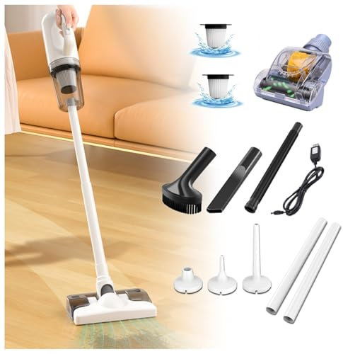 LRF-yxkj Aspira E Lava Pavimenti Casa 5 in 1 Batteria Portatile Ricaricabile, Scopa a Vapore Lavapavimenti Senza Filo per Pulizia Domestica/Capelli/Polvere/Lavapavimenti