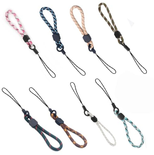 TSUOUKL Cordón correa muñeca de mano,orreas de Muñeca Cámara Cordón de mano con correa para la muñeca Lanyard Finger Strap para Todo 8Pcs correas de muñeca Celulares unidad flash USB Mp3 Mp4