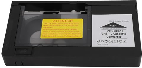Pongnas VHS-C-Kassettenadapter, Videokonverter, Videokassettenadapter, Kompatibel mit SVHS-Camcordern