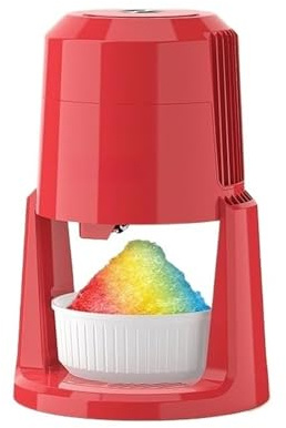 Tritaghiaccio Automatico Macchina For Il Ghiaccio Tritato Elettrica For Piccoli Usi Domestici Regolabile A Due Velocità Raffreddamento Ad Alta Efficienza(Red)