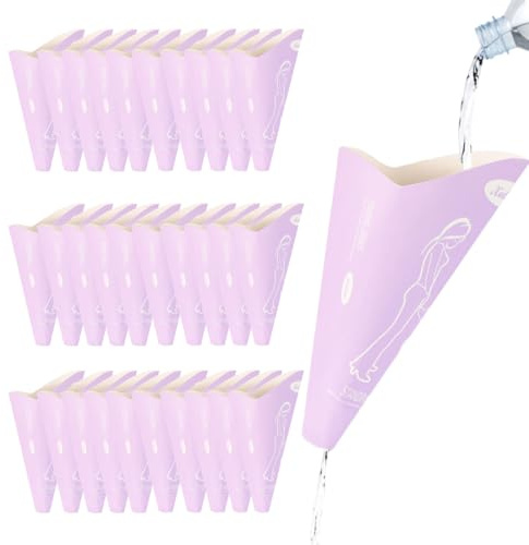 CATZUM Set 30 pezzi Sacchetti monouso per urina femminile in piedi, imbuto di carta, ideale per donne in gravidanza, guida, campeggio, attività all'aperto ed escursioni