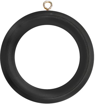 Bulk Hardware bh05963 Holz Gardinen Stange Ringe mit Schraube Eye, innere Dia. 48 mm (1,15/40,6 cm) Außen Dia. 70 mm (2.3/10,2 cm), schwarz, 10 Stück