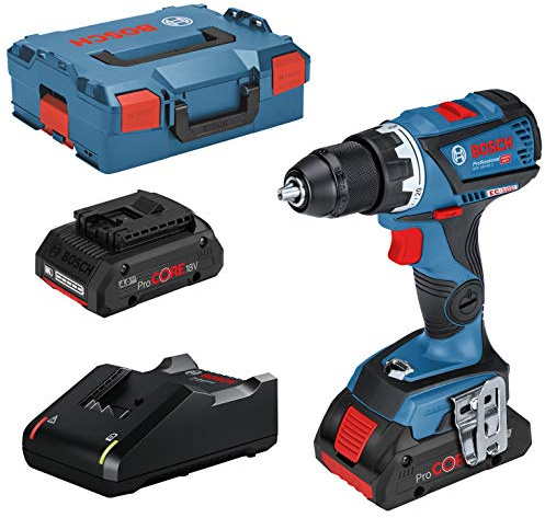 Bosch Professional Akku-Bohrschrauber GSR 18V-60 C inkl. 2x 4,0 ProCore Akkus + Ladegerät GAL1880CV in L-Boxx