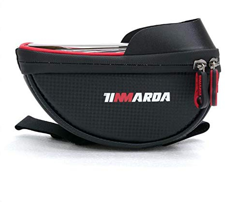 KUANDAR Bag Rahmentasche Fahrradtasche Handy Doppelte Satteltasche Auf Der Röhre Kleine Fronttasche Reiten Touchscreen-Paket Für Handys Innerhalb Von 6,0 Zoll, Black