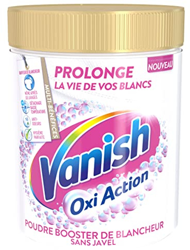 Vanish Oxi Action Booster de Blancheur – Fleckenentferner & Bleichmittel für weiße Wäsche – Pulver 940 g
