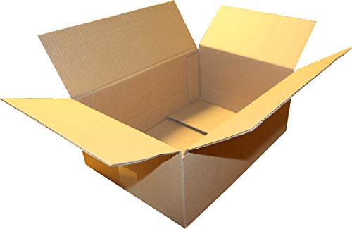 50 St. Versandkarton 350 x 250 x 150 Größe S Faltschachtel Transportkiste Faltkarton Packsetkarton mit 2 Zusatzrillern bei 50 und 100 mm