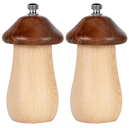 LTLWSH Duo de moulins à Poivre et à Sel, Set De Moulins Manuels pour Gros Sel, Poivre en Grain Et Sel Rose De L'himalaya, La Salière Et Poivrière D'bois Et Céramique avec Broyeur en Réglable