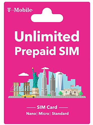 T Mobile Prepaid SIM-Karte USA – Unbegrenzte Daten in 4G/LTE und Gespräche in den USA für 30 Tage, Prepaid SIM-Karte USA unterstützt Hotspot, Triple Cut 3 in 1 SIM-Karte – Standard Micro Nano