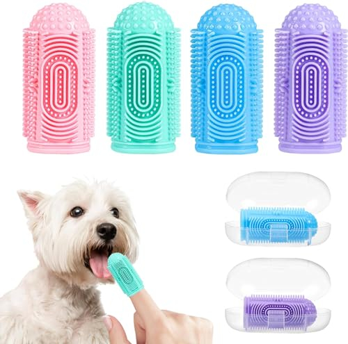 LDIIDII HundezahnbüRste Hunde ZahnbüRste FingerzahnbüRste Hund Hund ZahnbüRste Katzen ZahnbüRste HundezahnbüRste Fingerling ZahnbüRste für Hunde HundezahnbüRste für Hunde Cat Dog Toothbrush