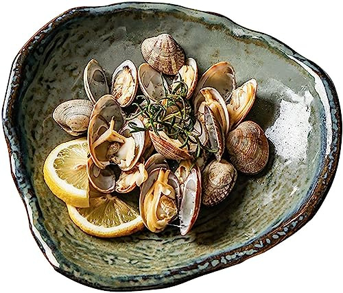 Assiette creuse, assiettes creuses bols, bol de service à salade de pâtes triangulaires, assiettes creuses profondes, grand bol peu profond, assiette à salade grand service en céramique, bol poke-gris