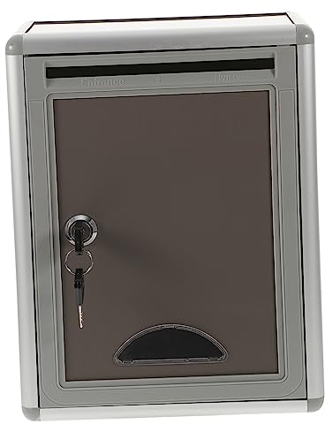 Veemoon Briefkasten Aus Aluminiumlegierung Mit Schloss Montierbarer Verschlossener Briefkasten Für Wand Kleiner Verschließbarer Wandschließkasten Aufhängen