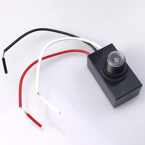 FDXGYH Dusk to Dawn Sensor Automatic Photoelectric Switch Photocell/Lamp Post Light Sensor for Most Outdoor Lighting Fixtures(1 Pcs)