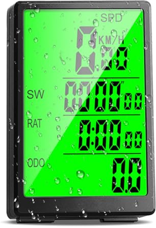 Fahrradcomputer Kabellos, 31 Funktionen Fahrrad Tacho, 3 Zoll großem Bildschirm wasserdichte Fahrradtacho Kabellos, Automatisches Aufwachen Fahrrad Tachometer Kilometerzähler Hintergrundbeleuchtung