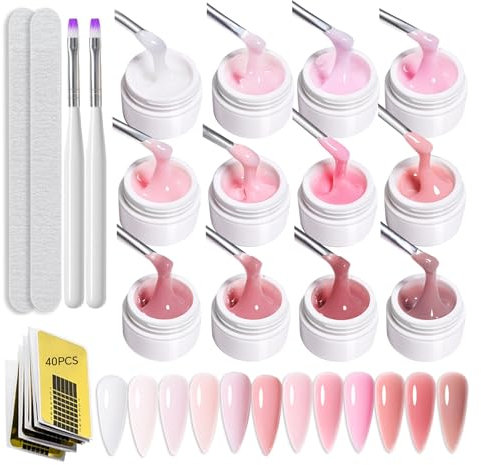 GZSYY Builder Gel for Gel Nails Aufbaugel für Gelnägel 12 Farben UV Builder Nägel