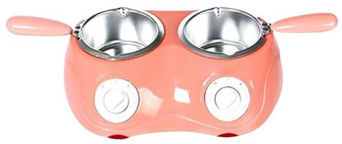 Electric Chocolate Fondue Pot Set, Melting Fondue Set, Fondue Melting Chocolate Cheese Candy Machine, Chocolate Melter, Cheese, Butter, Candy Warmer, Valentines Day Gifts (Pink)