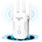 QLOCOM 2025 Nuevo Amplificador Señal WiFi 1200Mbps, Repetidor WiFi Largo Alcance Banda Dual 5GHz y 2.4GHz con WPS Botón, WiFi Booster Compatible con Todos los Routers