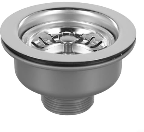 Filtro per lavello in acciaio inox, flangia da 114 mm, kit di scarico per lavello da cucina