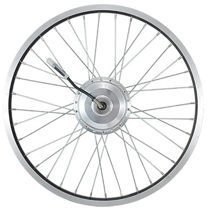 cyclingcolors 1 x cykel framhjul, fälg, komplett kant radienav för elcykel, VAE storlek 20 tum med borstlös 24 V motor, aluminium, specifikt axelavstånd för hopfällbara hjul