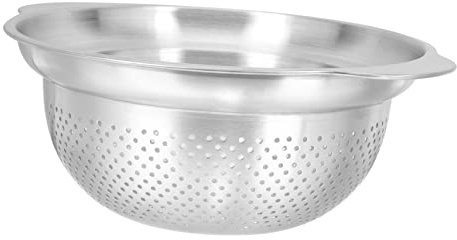 TOPPERFUN Colino in Acciaio Inossidabile Spesso e Profondo, Multiuso per Lavare Riso e Tenere Verdure e Frutta, Scolapasta Robusto per Cucina Domestica