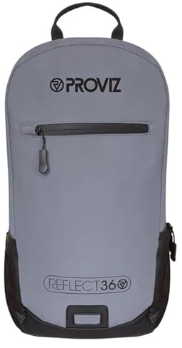 Proviz REFLECT360 Fully Reflective 20L Backpack - Silver Hi Vis Rucksack for Cycling, Running, Hiking, Large Capacity, Water Resistant, Waist Straps, Breathable Back Panel, Reflective Bag