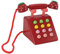 NIZUUONE Telefono da Gioco in Legno Fare un Telefono Giocattolo per Bambini Faggio in Legno Giocattolo da Gioco Educativo con Materiale Non Tossico Sicuro per il Legame Familiare (rosso)