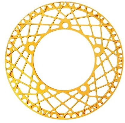 Fymlok Kettenblatt,Fahrrad Kettenblatt 130 BCD Bike Kettenblatt Crown 53T 56T 58T Zähne Faltrad Kettenblatt BMX Kettenrad Kurbelgarnitur Bike(58T,Gold)
