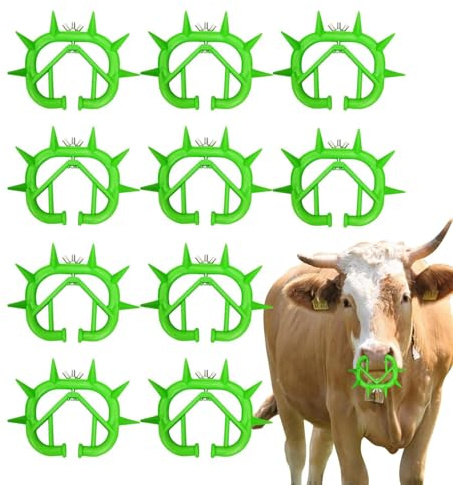 Nasenring Kalbsleder Werkzeug für die Zucht - 10 Stück Weaner Vieh Ringe Anti-Saugringe | Große langlebige landwirtschaftliche Werkzeuge, Geschäftsanwender, Ausrüstung