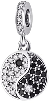 MariaFonte Charm Neu 2025 Kompatibel mit allen Marken Yin Yang Anhänger für Armband Halskette Geburtstag Jahrestag Anhänger Original 925 Silber Mom Bead Glücksherz Weihnachten