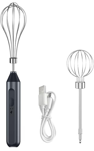Batidora de huevos inalámbrica: mezclador de mano portátil, mezclador de batidor | Frother ajustable de 3 velocidades