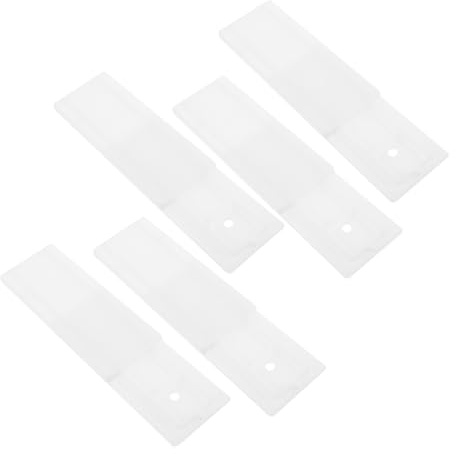 FUNNETOYU 5 Piezas Fijador Autoadhesivo para Regletas de Enchufes de Soportes de Plástico Duradero sin Taladro para Organización de Cables Cocina Oficina y Dormitorio Montaje Pared Diseño