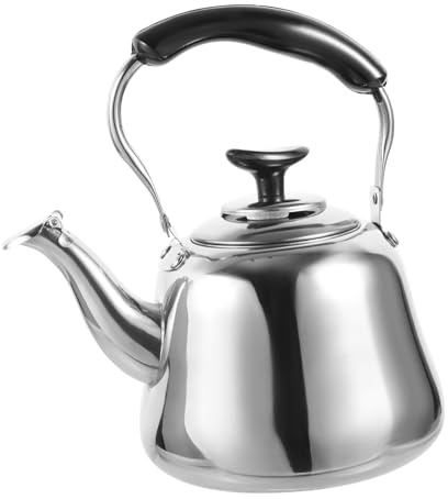 SMASOLO Hervidor de Agua con Silbato Acero Inoxidable Filtro Integrado Tetera para Cocina Vitrocerámica y Hogar