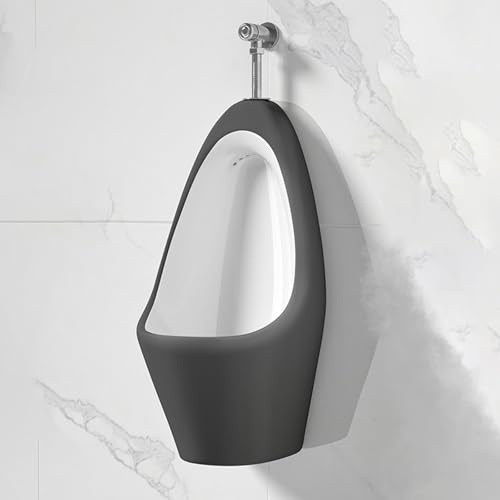 Orinatoi in Ceramica, Orinatoio Sospeso, Scarico a Pressione, Adatti per Bar, Bagni, Hotel, Negozi, Grigi