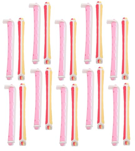 Bigodini per Chioma 24 Pezzi in Pp, Bastoncini per Permanente | Design a Due Colori, Uso senza Calore, Adatti a Chioma Corti e Lunghi, per Casa e Salone