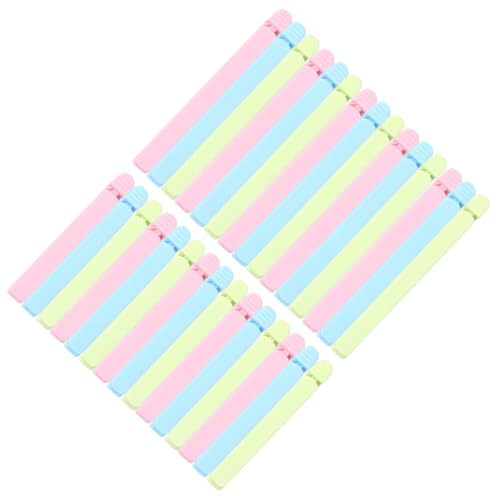 FOMIYES 30 Pinzas para Sellar Alimentos, Clip para Bolsas de Refrigerio, Tamaños Pequeño y Grande, Plástico Ecológico Seguro, Resistentes Humedad, para Mantener Frescura Color Aleatorio