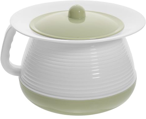 GETAJGHSD Pot D'urinoir en Plastique Épais Couvercle, 1,5 L, Vert, Pot de Chambre Portable pour Adultes et Garçon et Filles, Urinoir Pratique pour Usage Domestique et Réutilisable