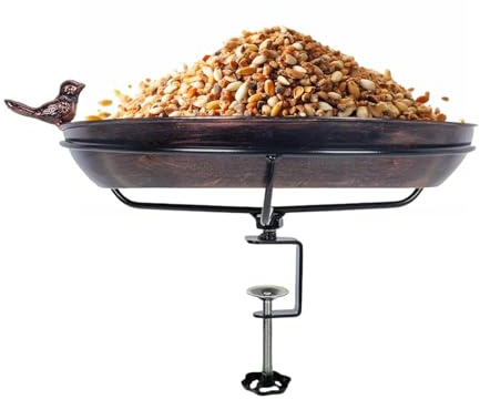 Bain D'oiseaux De Jardin Rétro – Mangeoire D'eau Extérieure À Pince Réglable, Accessoire Pour Oiseaux De Balcon | Bain D'oiseaux Décoratif De Jardin D'arbre De Porche De Clôture De Balustrade De Patio