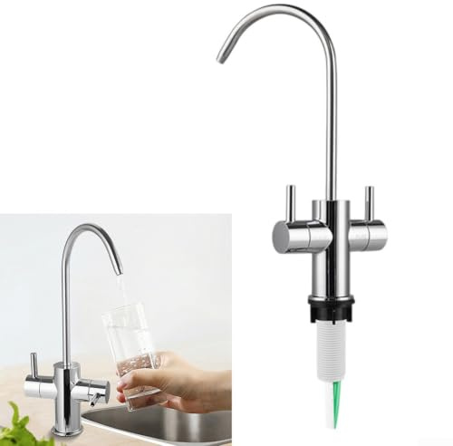 Robinet d'évier de cuisine pour camping-car - Tête de robinet rotative à 360 degrés - Arche flexible pour voyage, remorque et salle de bain (chaud et froid)